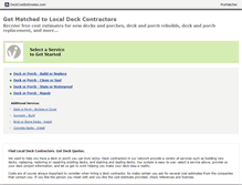 Tablet Screenshot of deckcostestimates.com